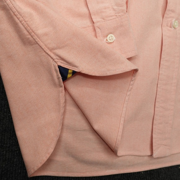 Polo Ralph Lauren Iconic Oxford Sport Button Down Shirt Cotton Men Size L Peach - Picture 10 of 11